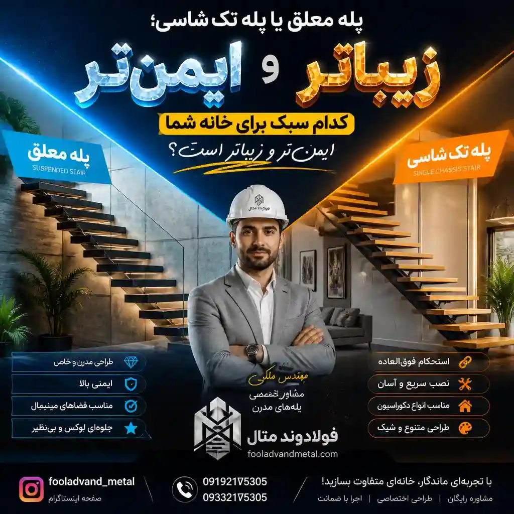 راهنمای جامع پله گرد فلزی