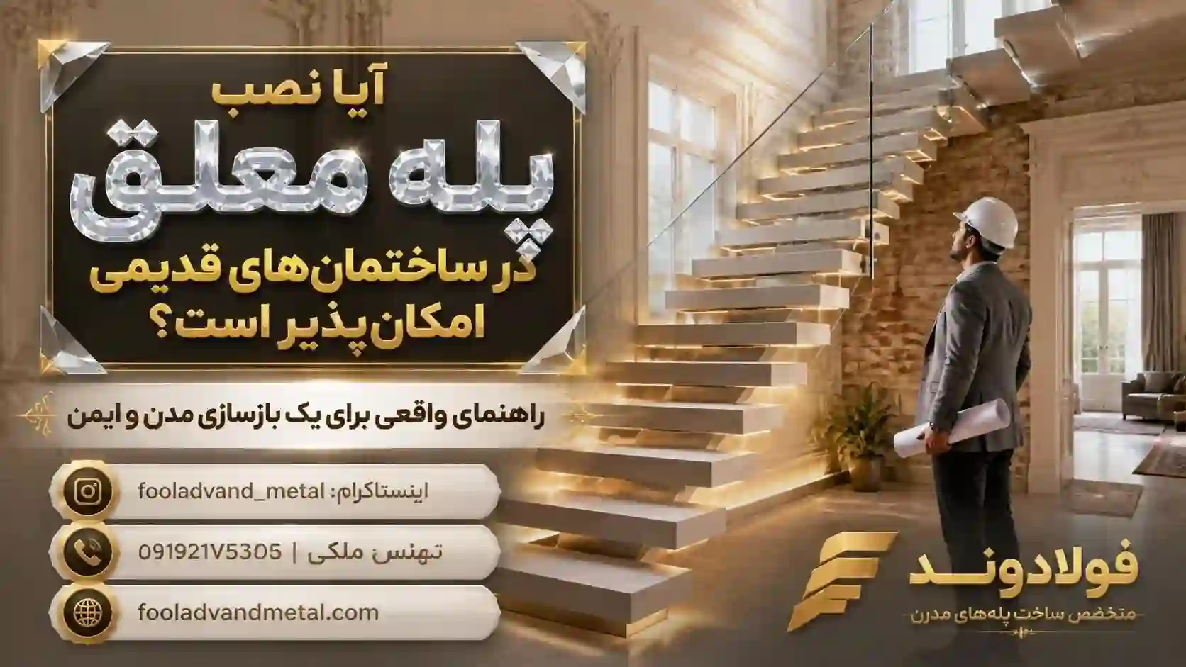 آیا نصب پله معلق در ساختمان‌های قدیمی امکان‌پذیر است؟