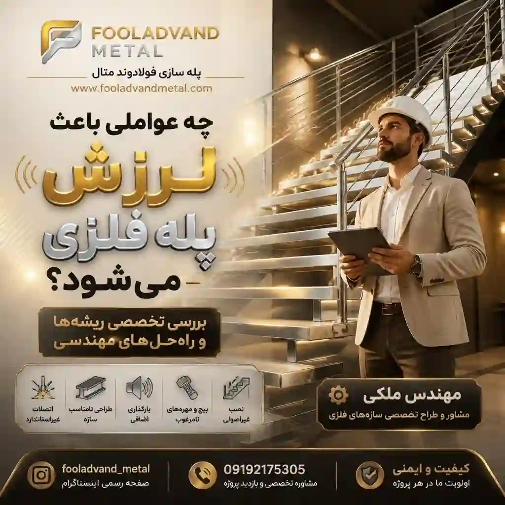چه عواملی باعث لرزش پله فلزی می‌شود؟