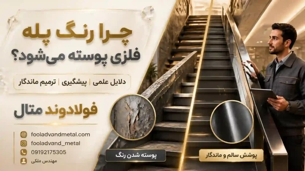 چرا رنگ پله فلزی پوسته می شود؟